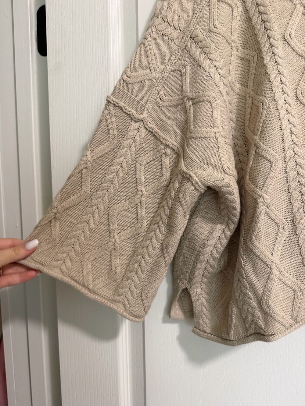 By Together Cable-Knit Pullover Sweater in Taupe - Picture 5 of 6